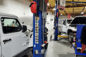 Jeep repair in Boca Raton, FL, at Boca Auto Fix. Image of Jeep Wrangler vehicles receiving professional diagnostics, maintenance, and repair services in a fully equipped auto repair facility, helping drivers maintain reliable performance on and off the road.